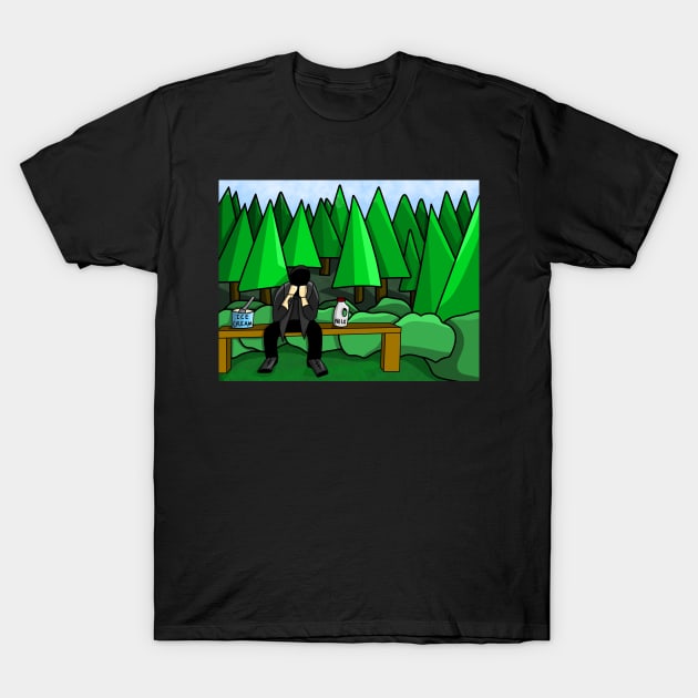 Zak in the woods T-Shirt by ggheat6